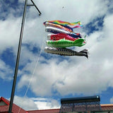 Maxbell 2pcs Rainbow Windsock Carp Flag Koinobori Wind Streamer Hanging Kite Decor