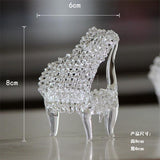 Maxbell Clear Glass Mini Piano Creative Table Decoration Ornament Gift 8x6cm