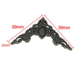 Maxbell 24Pcs Antique Wooden Box Feet Leg+12pcs Wood Case Book Album Guard Corner