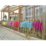 Maxbell 2Pcs Bunch Silk Hanging Plants Artificial Lilac Flower Garland Decor Violet