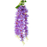 Maxbell 2Pcs Bunch Silk Hanging Plants Artificial Lilac Flower Garland Decor Violet