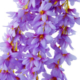 Maxbell 2Pcs Bunch Silk Hanging Plants Artificial Lilac Flower Garland Decor Violet