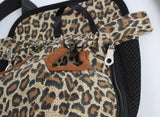 Maxbell Maxbell Nylon Pet Puppy Dog Cat Carrier Backpack Front Tote Carrier Bag Leopard S