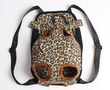Maxbell Maxbell Nylon Pet Puppy Dog Cat Carrier Backpack Front Tote Carrier Bag Leopard S