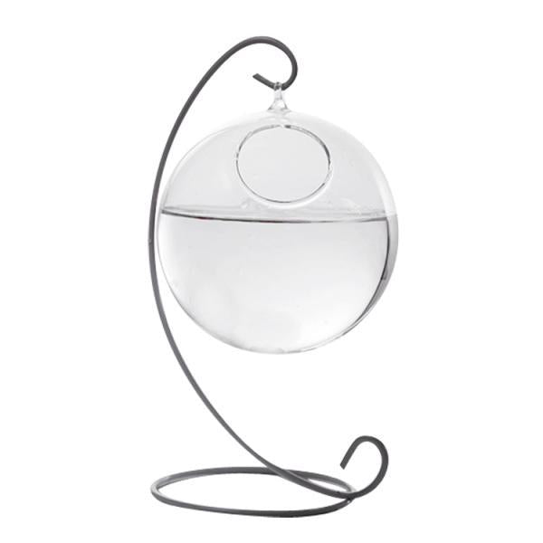 Maxbell Ball Shape Glass Wall Hanging Flower Vase Plant Bottle Home Decor 10cm