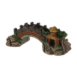 Maxbell Aquarium Ornament Sunken Bridge Fish Tank Decor Sail Shipwreck Fishing Boat - Aladdin Shoppers