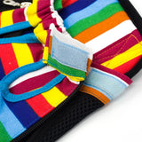 Maxbell Maxbell Nylon Pet Dog Cat Carrier Backpack Front Tote Carrier Net Bag Rainbow S