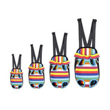 Maxbell Maxbell Nylon Pet Dog Cat Carrier Backpack Front Tote Carrier Net Bag Rainbow S