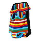 Maxbell Maxbell Nylon Pet Dog Cat Carrier Backpack Front Tote Carrier Net Bag Rainbow S