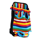 Maxbell Maxbell Nylon Pet Dog Cat Carrier Backpack Front Tote Carrier Net Bag Rainbow S