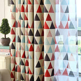 Maxbell Triangle Pattern Curtain Living Room Shade Panel Eyelet Window Drapes 1x2.5M - Aladdin Shoppers