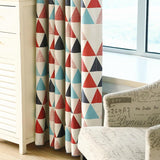 Maxbell Triangle Pattern Curtain Living Room Shade Panel Eyelet Window Drapes 1x2.5M - Aladdin Shoppers