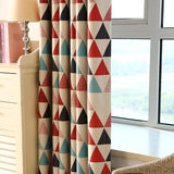 Maxbell Triangle Pattern Curtain Living Room Shade Panel Eyelet Window Drapes 1x2.5M - Aladdin Shoppers