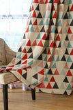 Maxbell Triangle Pattern Curtain Living Room Shade Panel Eyelet Window Drapes 1x2.5M - Aladdin Shoppers
