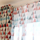 Maxbell Triangle Pattern Curtain Living Room Shade Panel Eyelet Window Drapes 1x2.5M - Aladdin Shoppers