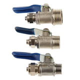 Maxbell Various Type Ball Valve Threaded Brass Ball Valve 3 interface 16mm 8mm Blue - Aladdin Shoppers