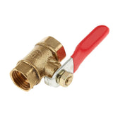 Maxbell Various Type Ball Valve Threaded Brass Ball Valve FF 12mm Red - Aladdin Shoppers