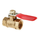 Maxbell Various Type Ball Valve Threaded Brass Ball Valve FF 12mm Red - Aladdin Shoppers