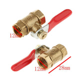 Maxbell Various Type Ball Valve Threaded Brass Ball Valve FF 12mm Red - Aladdin Shoppers