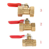 Maxbell Various Type Ball Valve Threaded Brass Ball Valve FF 12mm Red - Aladdin Shoppers