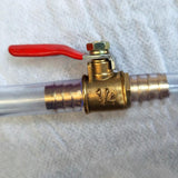 Maxbell 3xVarious Type Ball Valve Threaded Brass Ball Valve 10mm Red