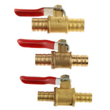 Maxbell 3xVarious Type Ball Valve Threaded Brass Ball Valve 10mm Red