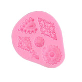 Maxbell 2xSilicone 3D Retro Flower Fondant Mould Chocolate Bake Mold Cake Pastry Decor