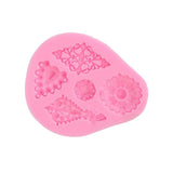 Maxbell 2xSilicone 3D Retro Flower Fondant Mould Chocolate Bake Mold Cake Pastry Decor