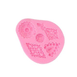Maxbell 2xSilicone 3D Retro Flower Fondant Mould Chocolate Bake Mold Cake Pastry Decor