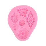 Maxbell 2xSilicone 3D Retro Flower Fondant Mould Chocolate Bake Mold Cake Pastry Decor