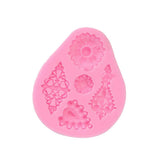 Maxbell 2xSilicone 3D Retro Flower Fondant Mould Chocolate Bake Mold Cake Pastry Decor