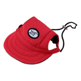 Maxbell Maxbell Small Pet Dog Cat Kitten Baseball Hat Neck Strap Cap Sunbonnet S Red