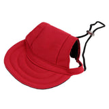 Maxbell Maxbell Small Pet Dog Cat Kitten Baseball Hat Neck Strap Cap Sunbonnet S Red