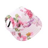 Maxbell Maxbell Small Pet Dog Cat Kitten Flower Foral Baseball Hat Strap Cap Sunbonnet S