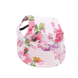 Maxbell Maxbell Small Pet Dog Cat Kitten Flower Foral Baseball Hat Strap Cap Sunbonnet S