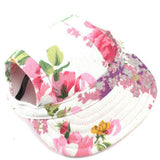 Maxbell Maxbell Small Pet Dog Cat Kitten Flower Foral Baseball Hat Strap Cap Sunbonnet S