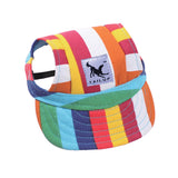 Maxbell Maxbell Small Pet Dog Cat Kitten Rainbow Baseball Hat Strap Cap Sunbonnet S