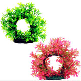 Maxbell Maxbell Water Ornament For Aquarium Artificial Water Plants Gate Shape Decor-Green