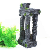 Maxbell Maxbell Fish Tank Decor Simulation Resin Roman Gate Post Aquarium Decoration