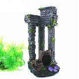 Maxbell Maxbell Fish Tank Decor Simulation Resin Roman Gate Post Aquarium Decoration