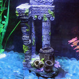 Maxbell Maxbell Fish Tank Decor Simulation Resin Roman Gate Post Aquarium Decoration