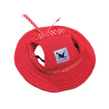Maxbell 2xPet Dog Cat Kitten Princess Mesh Strap Hat Cap Sunbonnet Size M - Red