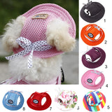 Maxbell 2xPet Dog Cat Kitten Princess Mesh Strap Hat Cap Sunbonnet Size M - Red
