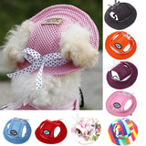 Maxbell 2xPet Dog Cat Kitten Princess Mesh Strap Hat Cap Sunbonnet Size M - Red