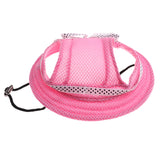 Maxbell Maxbell Pet Dog Cat Kitten Princess Mesh Strap Hat Cap Sunbonnet Size M - Pink