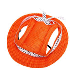 Maxbell 2xPet Dog Cat Kitten  Princess Mesh Strap Hat Cap Sunbonnet Size M - Orange