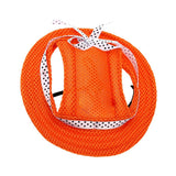Maxbell 2xPet Dog Cat Kitten  Princess Mesh Strap Hat Cap Sunbonnet Size M - Orange