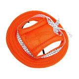 Maxbell 2xPet Dog Cat Kitten  Princess Mesh Strap Hat Cap Sunbonnet Size M - Orange