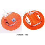 Maxbell 2xPet Dog Cat Kitten  Princess Mesh Strap Hat Cap Sunbonnet Size M - Orange