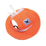 Maxbell 2xPet Dog Cat Kitten  Princess Mesh Strap Hat Cap Sunbonnet Size M - Orange